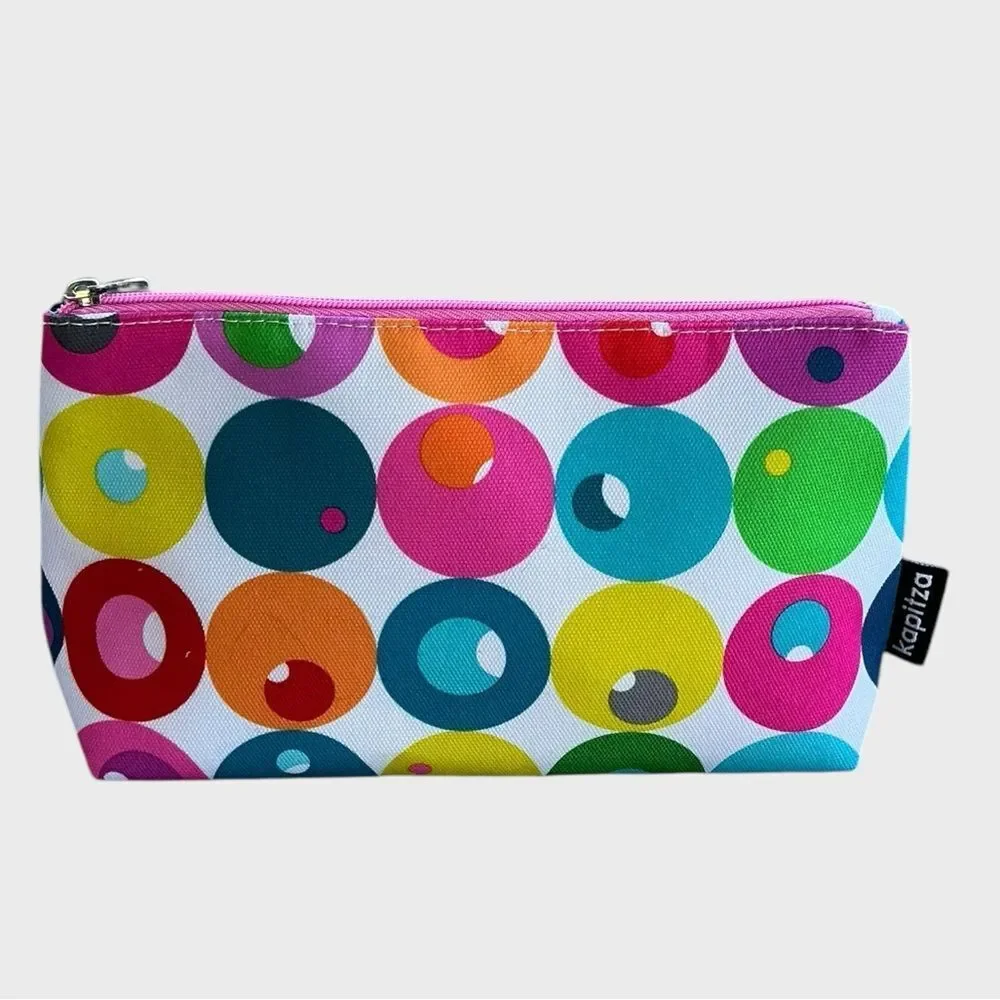 Clinique Kapitza Cosmetic Makeup Bag Travel Zipper Pouch Lined NWT